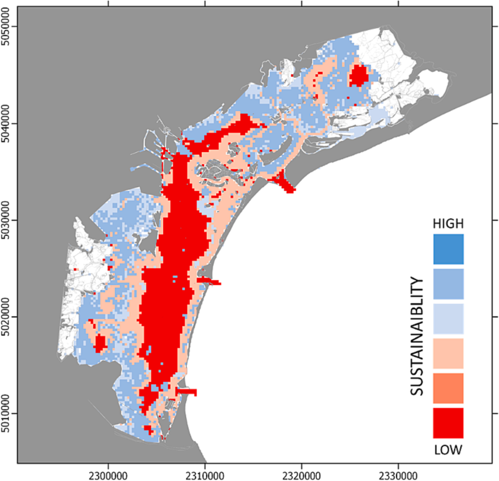Mappa della vulnerabilità dei servizi ecosistemici in Laguna di Venezia